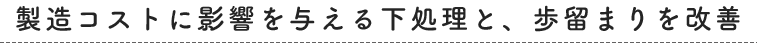 製造コストに影響を与える下処理と、歩留まりを改善